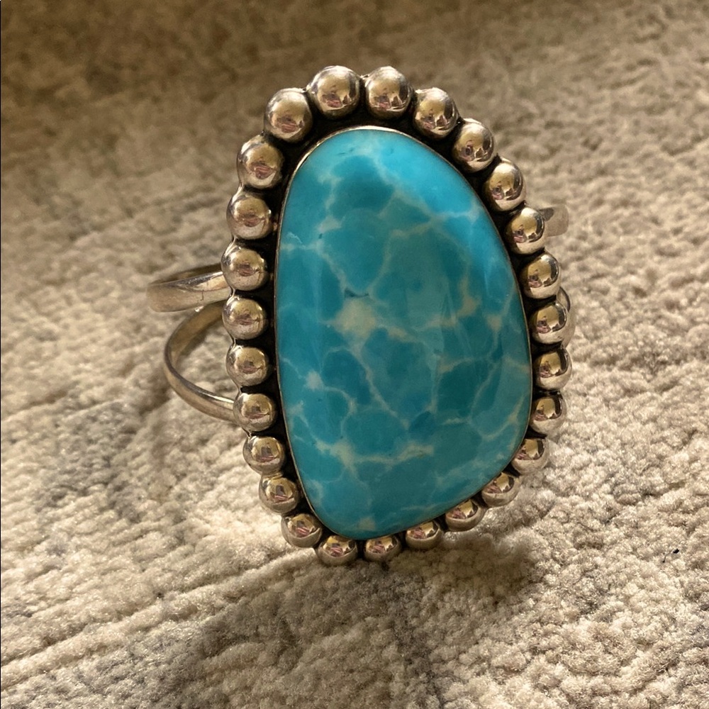 Esperanza Mexico Sterling Silver & Larimar Cuff